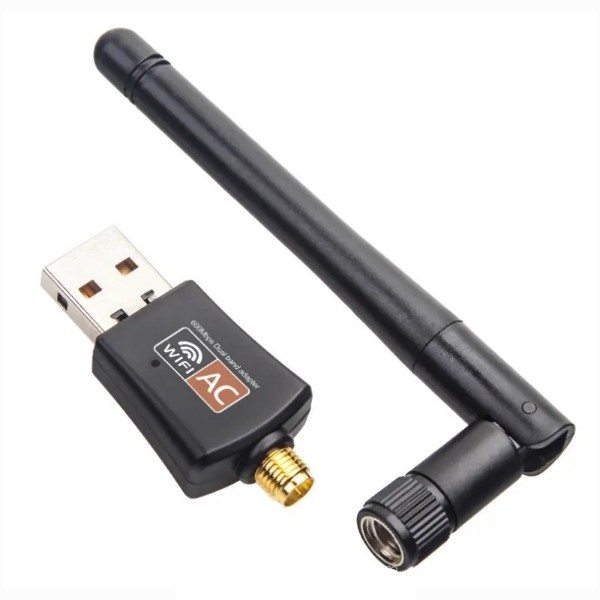USB WiFi AC 600Mbps DualBand Wireless Network Card Adapter 5GHz 2.4GHz
